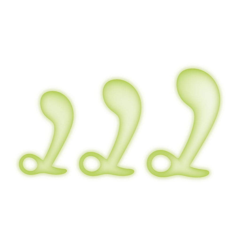 WhipSmart Glow in the Dark Three Piece Prostate Training Kit > Anal Range > Prostate Plugs