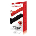 WhipSmart Heartbreaker Satin BDSM Rope 2 Pack in Red and Black > Bondage Gear > Rope