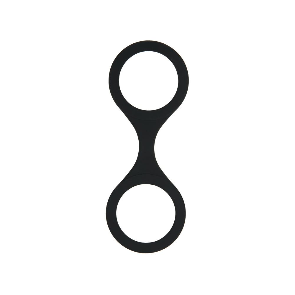 WhipSmart Silicone Handcuffs - Black with Free Blindfold - 19 cm Secondary image