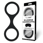WhipSmart Silicone Handcuffs - Black with Free Blindfold - 19 cm > Bondage Gear > Handcuffs