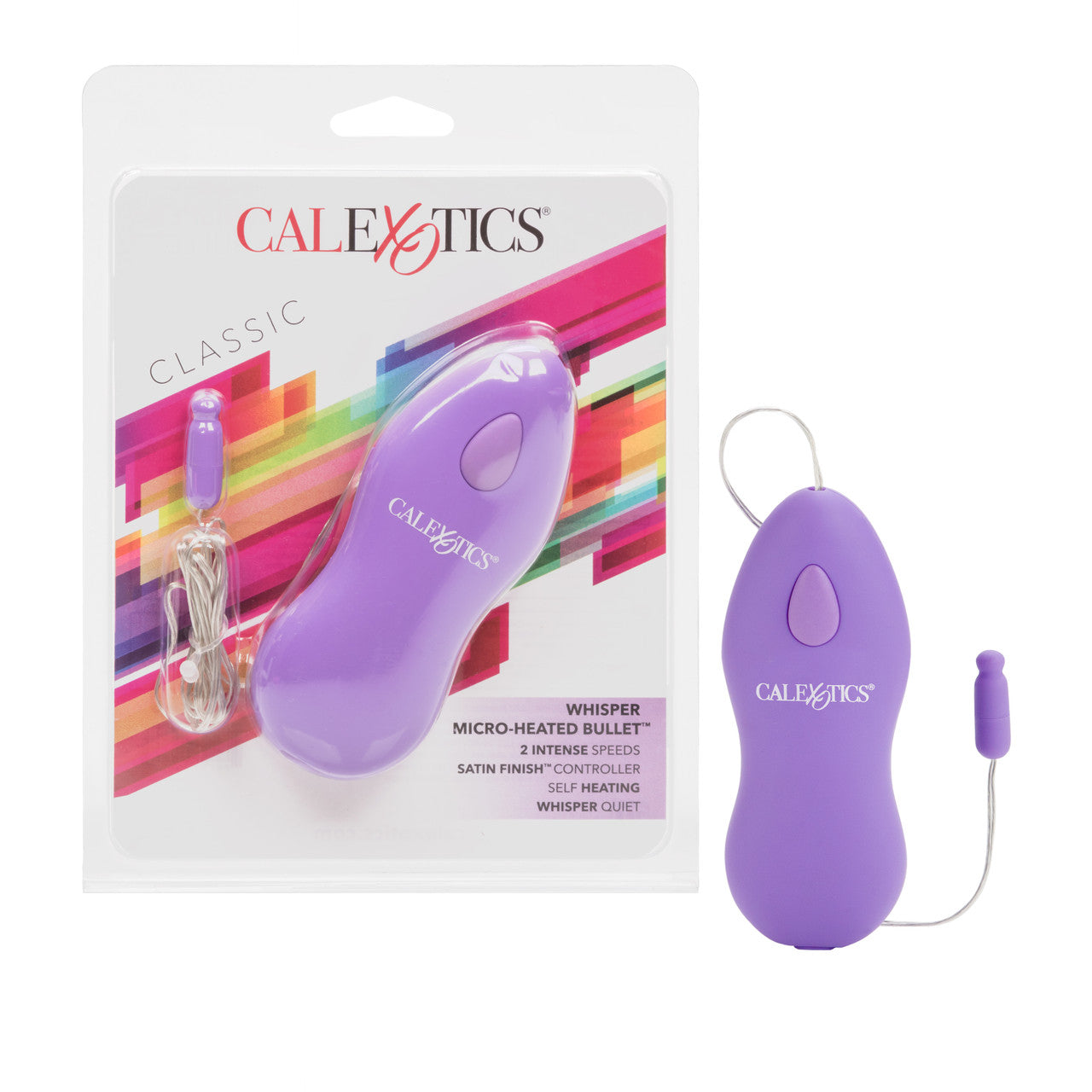 Whisper Micro Heated Bullet Massager in Purple Secondary image