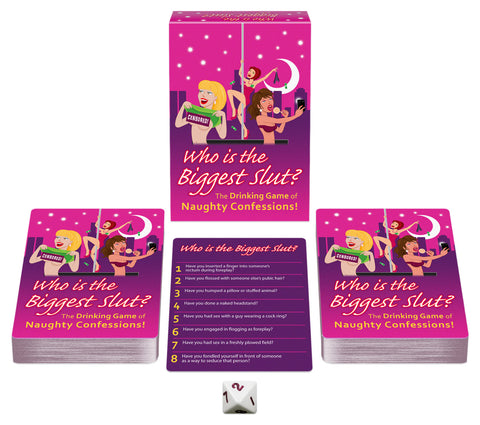 Who Is The Biggest Slut Card Game for Adults - Ultimate Wild Drinking Game with Spicy Questions Card Games