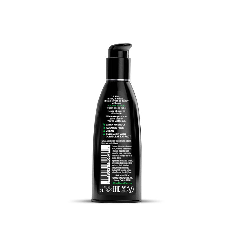 Wicked Aqua Candy Apple Lubricant 60ml - Candy Apple Flavor Secondary image