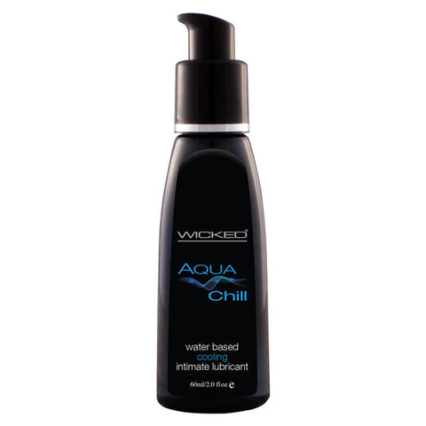 Wicked Aqua Chill Cooling Water Based Lubricant 60 mls 2 Ounces Water Based Lube