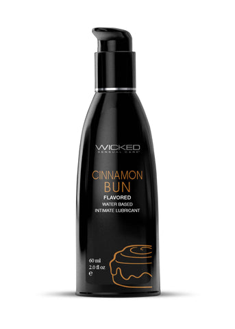 Wicked Aqua Cinnamon Bun Lubricant 60 ml - Sweet Flavored Pleasure Flavoured Lube