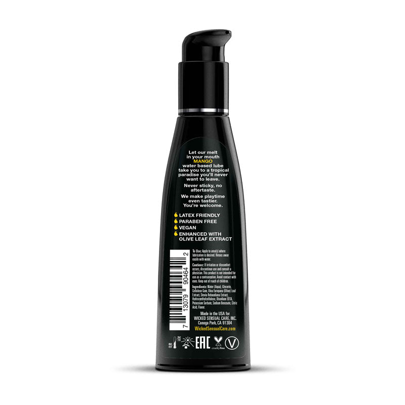 Wicked Aqua Mango Lubricant 120ml - Mango Flavored Water Based Secondary image