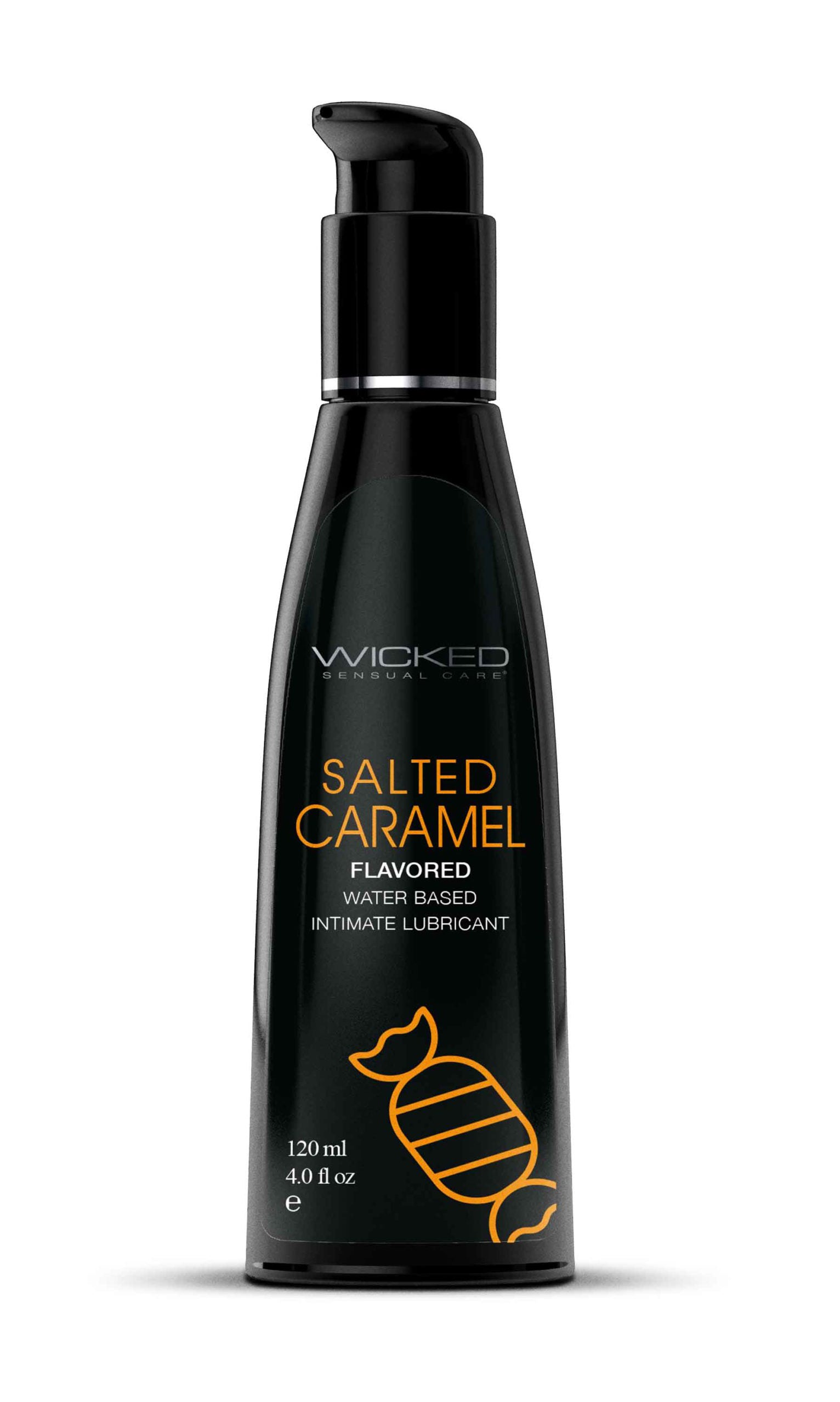 Wicked Aqua Salted Caramel Lubricant 120ml (4 oz) Bottle > Lube > Flavoured