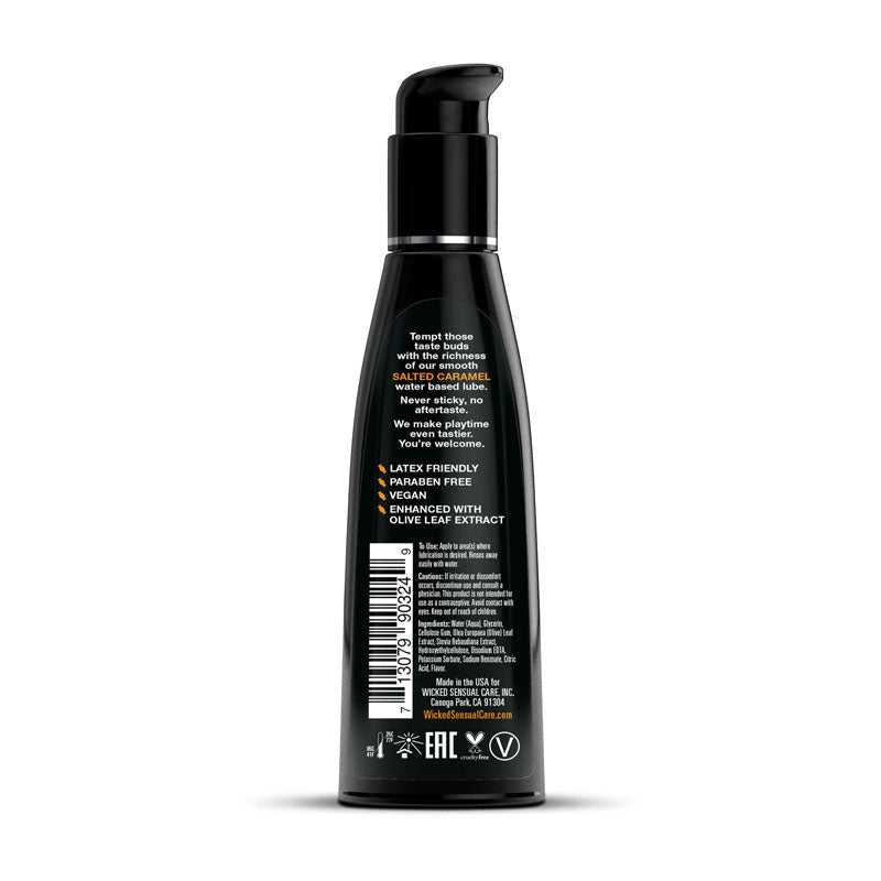 Wicked Aqua Salted Caramel Lubricant 120ml (4 oz) Bottle > Lube > Flavoured