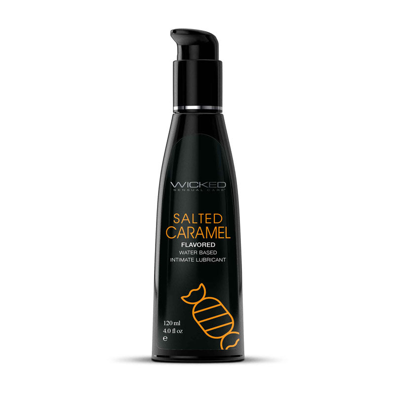 Wicked Aqua Salted Caramel Lubricant 120ml (4 oz) Bottle > Lube > Flavoured