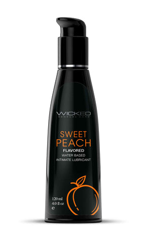 Wicked Aqua Sweet Peach Lubricant 120 ml - Delicious Water Based Formula Flavoured Lube