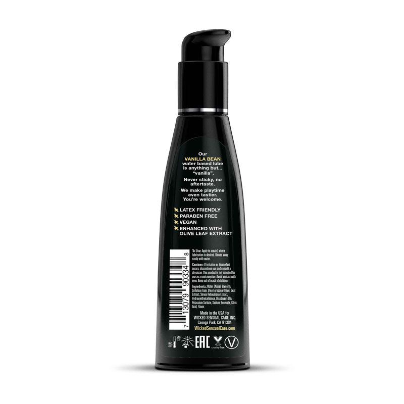 Wicked Aqua Vanilla Bean Water Based Lubricant 120ml (4 oz) Secondary image