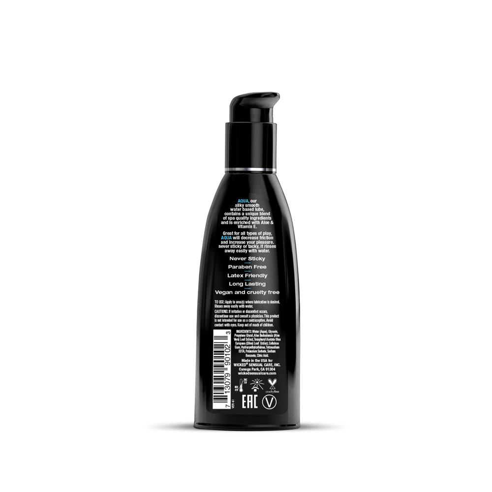 Wicked Aqua Water Based Lubricant 60 ml 2 Ounce Bottle Water Based Lube