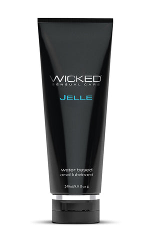 Wicked Jelle Water Based Anal Lubricant 240 ml 8 Ounce Bottle Anal Lubricant