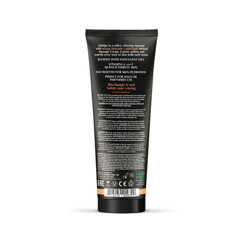 Wicked Orange Blossom and Patchouli Sensual Massage Cream 8 Ounce Secondary image