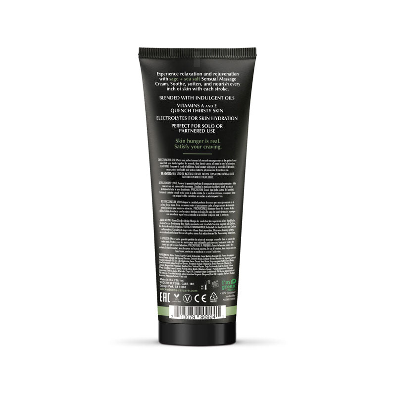 Wicked Sage and Sea Salt Sensual Massage Cream 120ml Secondary image