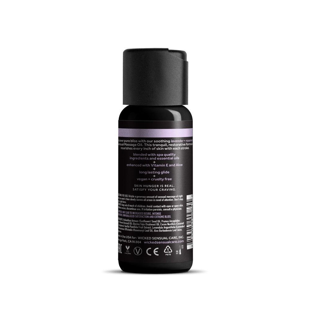 Wicked Sensual Massage Oil 120ml - Lavender and Rosemary Scented Secondary image