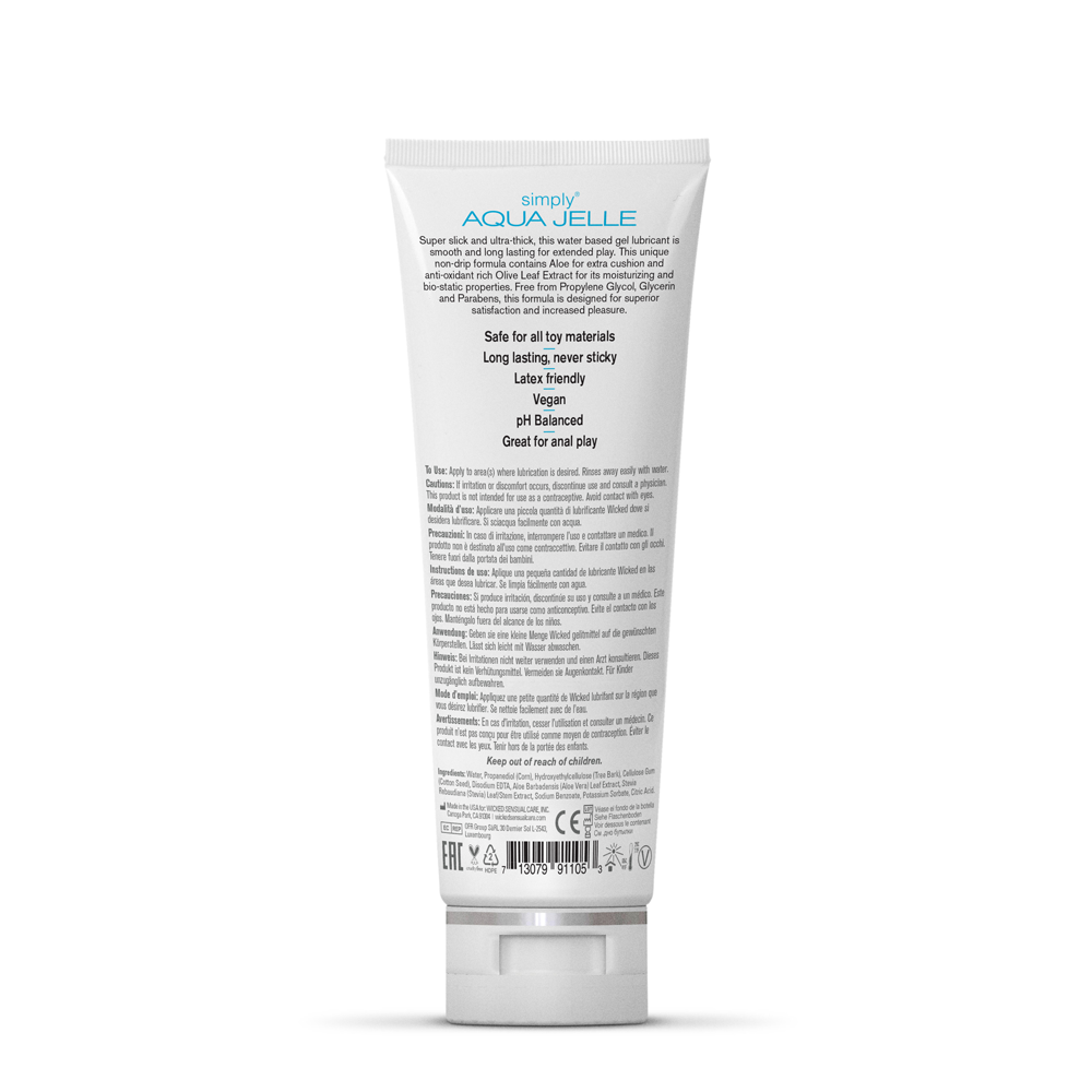 Wicked Simply Aqua Jelle 120ml Water Based Anal Lubricant > Lube > Anal