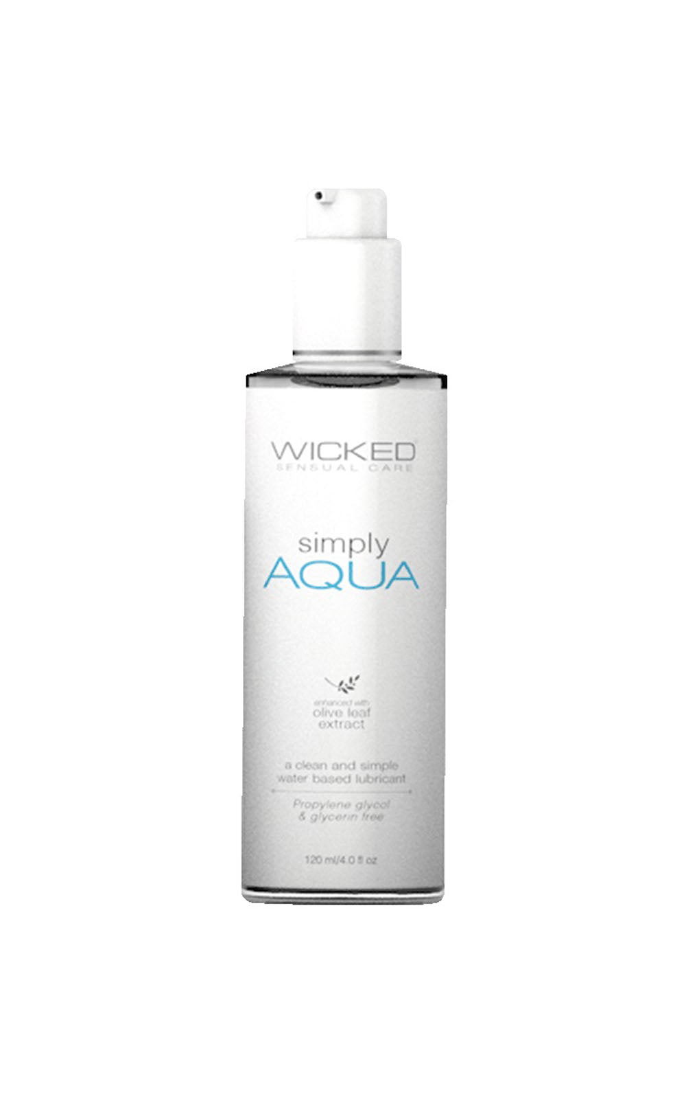 Wicked Simply Aqua Water Based Lubricant 120ml 4 Ounce Bottle Secondary image