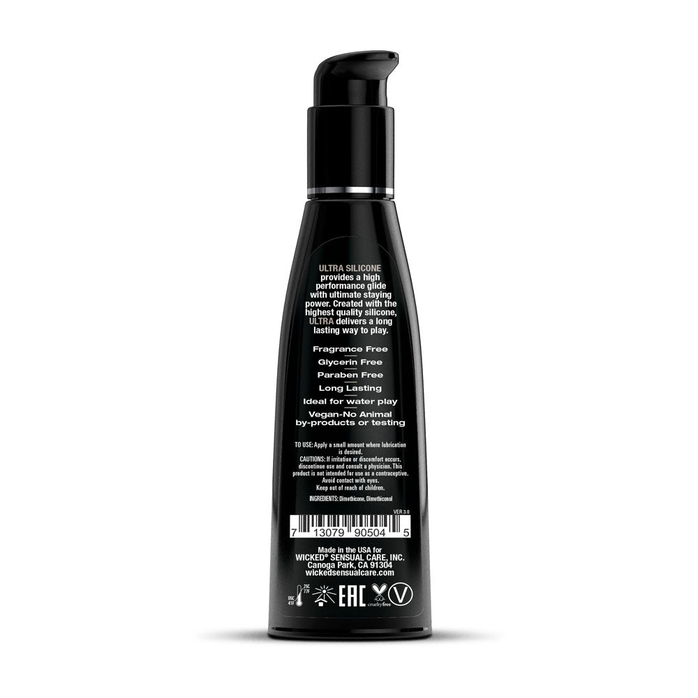 Wicked Ultra Silicone Lubricant 120 Milliliter 4 Ounce Bottle Silicone Lubricant