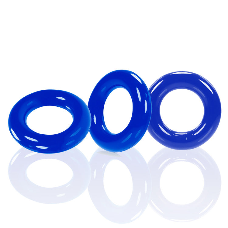Willy Rings Pool Blue 3-Pack Super-Stretch Cockrings > Cock Ring > Sets Main image