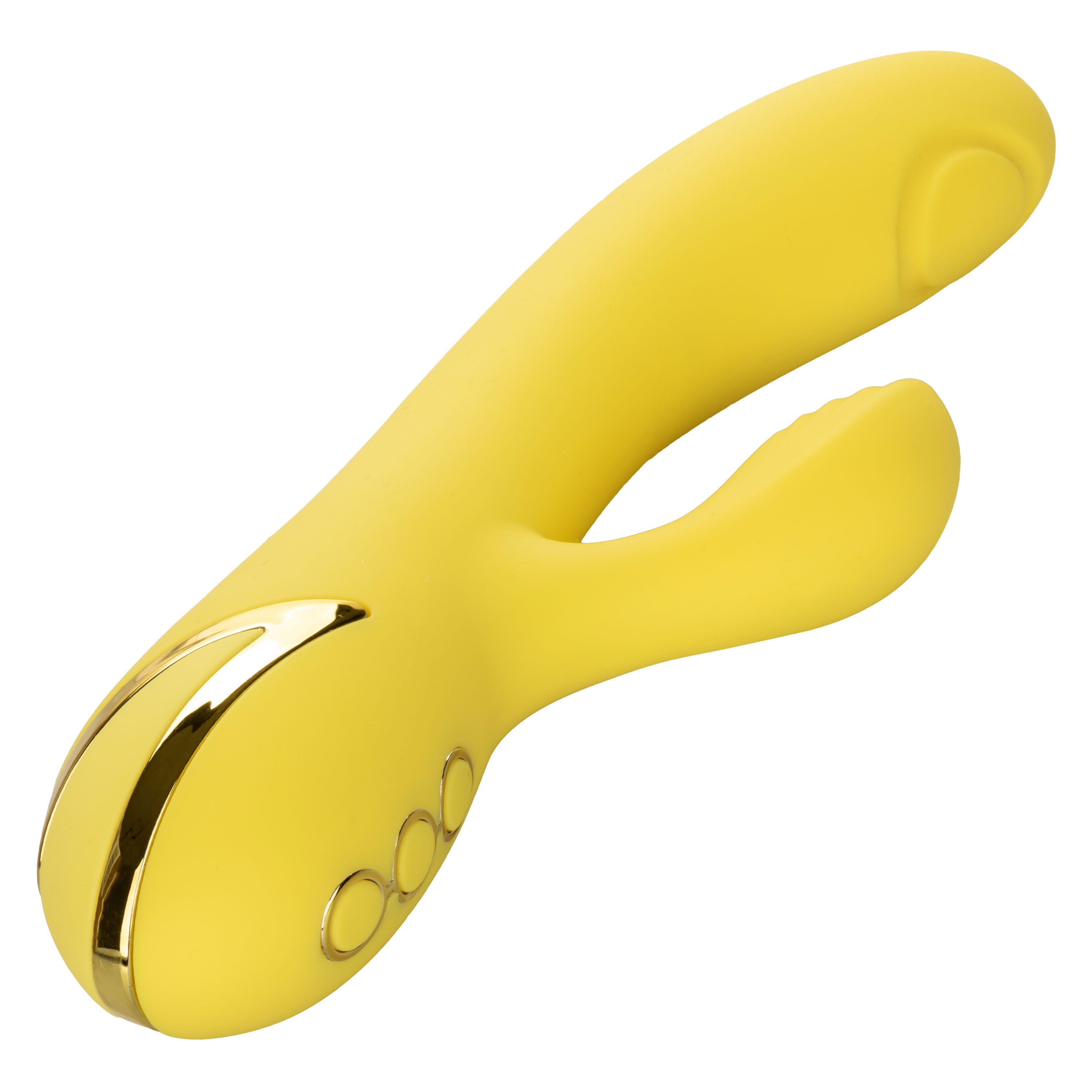California Dreaming San Diego Seduction Yellow Silicone Dual-Action Massager with Triple Motors and 10 Functions > Vibrators > Ladies > Rabbit