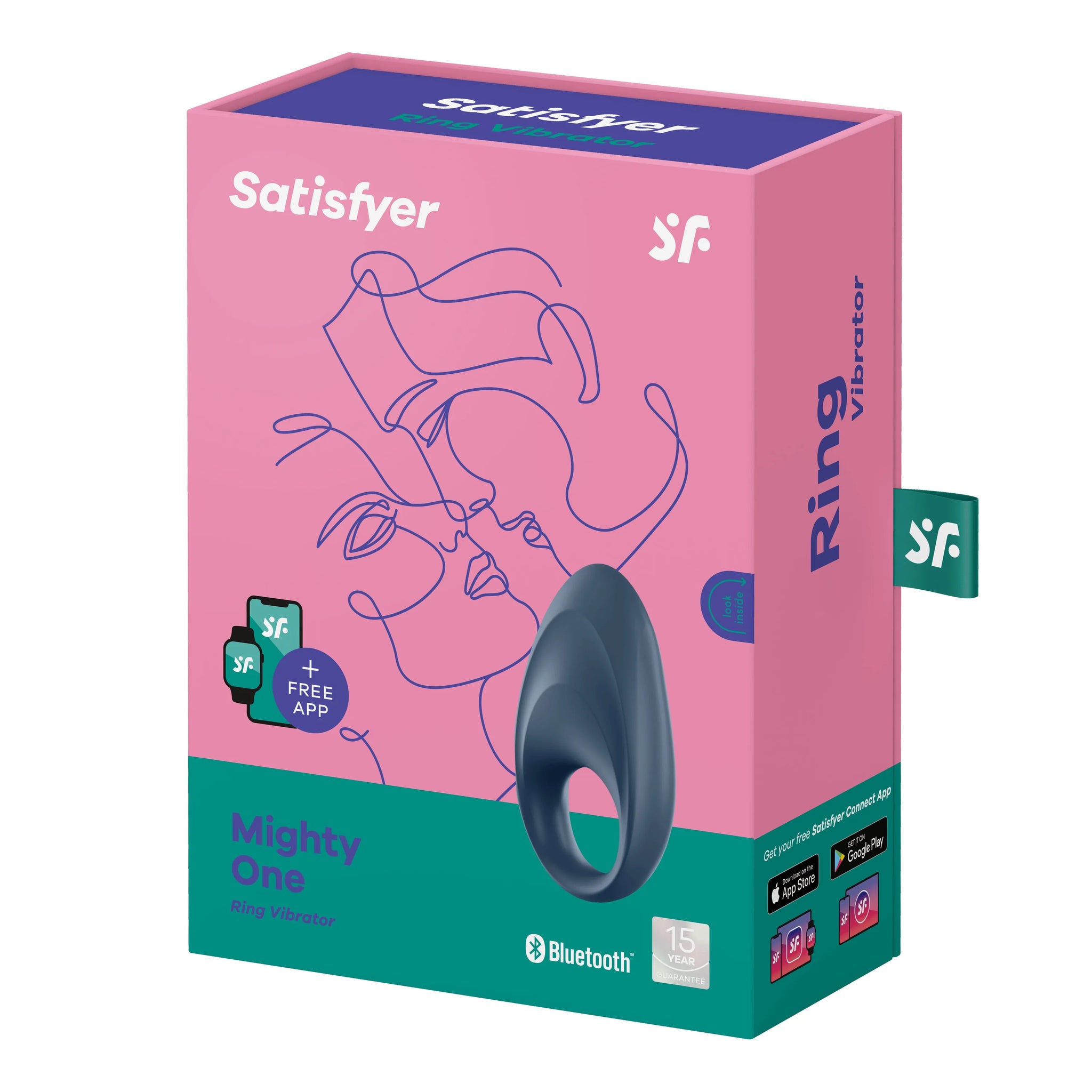 Satisfyer Mighty One Silicone Cock Ring – Comfort-Fit Stretchable Couples Ring > Cock Ring > Vibrating