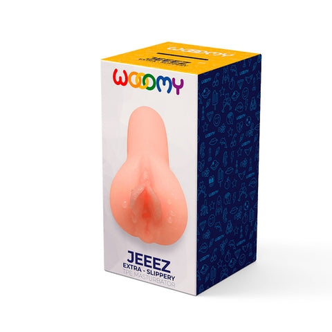 Wooomy Jeeez Masturbator Vagina Natural Color 11.6 x 5.4 cm Waterproof TPE Material Strokers - Manual