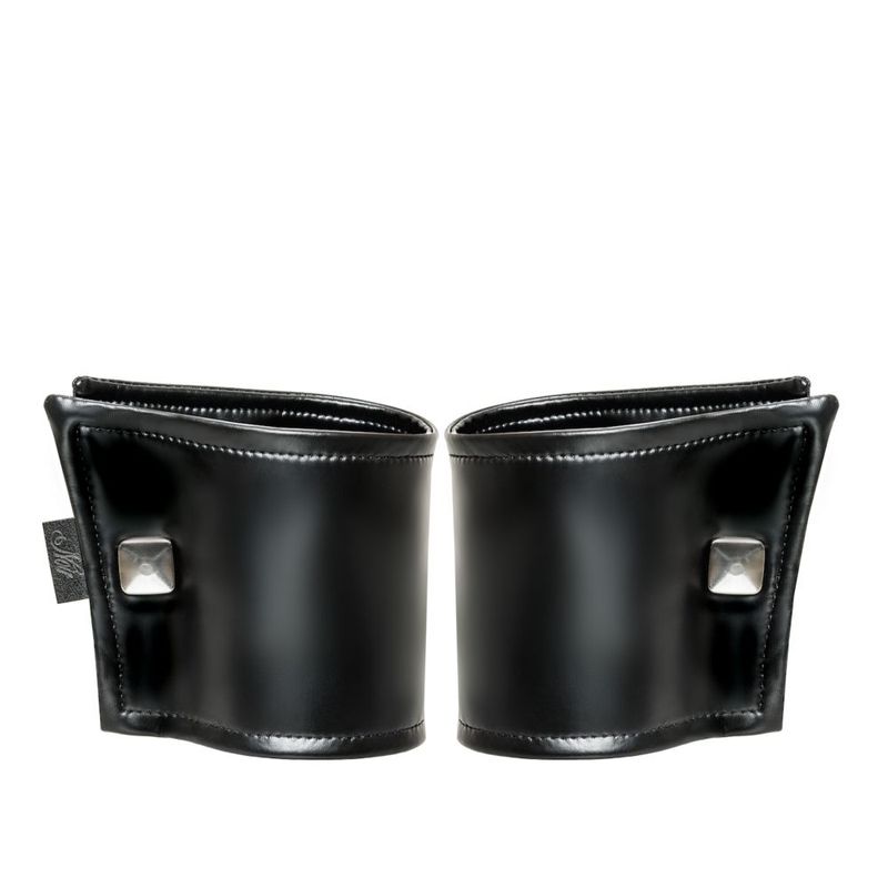 Wrist Wallet Pair Black Wetlook High-Gloss Material with Hidden Zipper Wrist Cuffs > Clothes > Unisex Leather Main image
