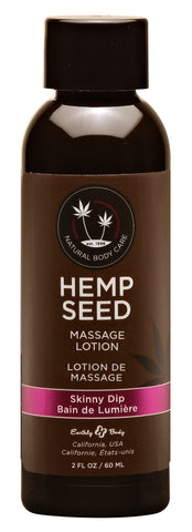 Hemp Seed Massage Lotion Skinny Dip Vanilla and Fairy Floss Scented 59 ml Bottle