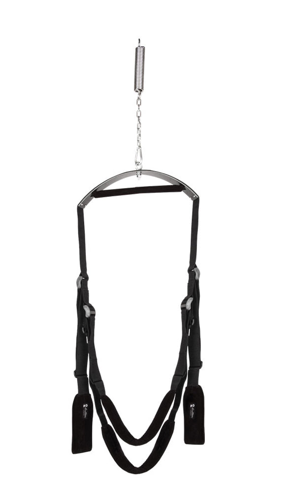 Lux Fetish Fantasy Swing Adjustable Black Bedroom Restraint for Couples SWINGS