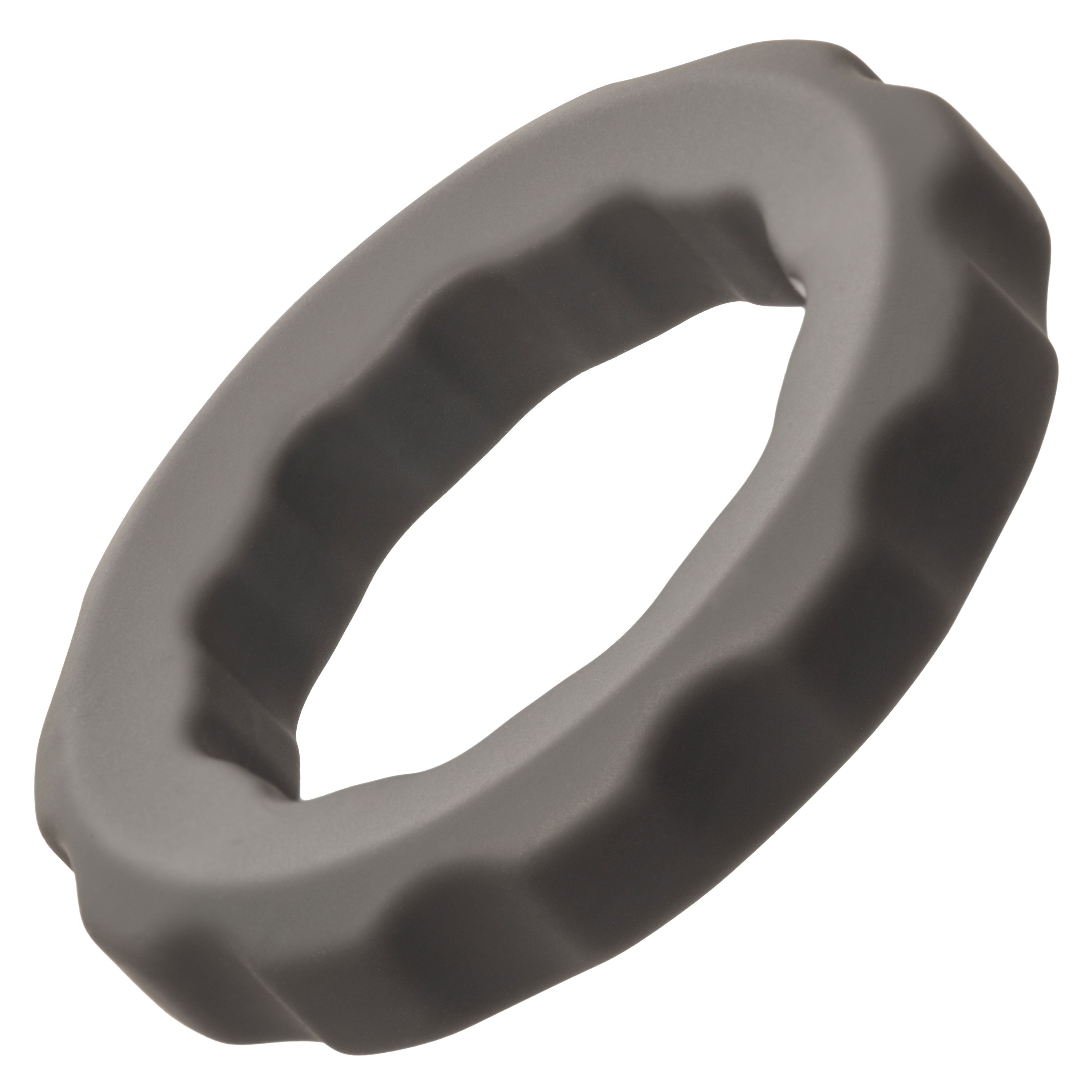 Alpha Liquid Silicone Erect Ring Stretchy Comfortable Gray Beaded Design COCK RINGS