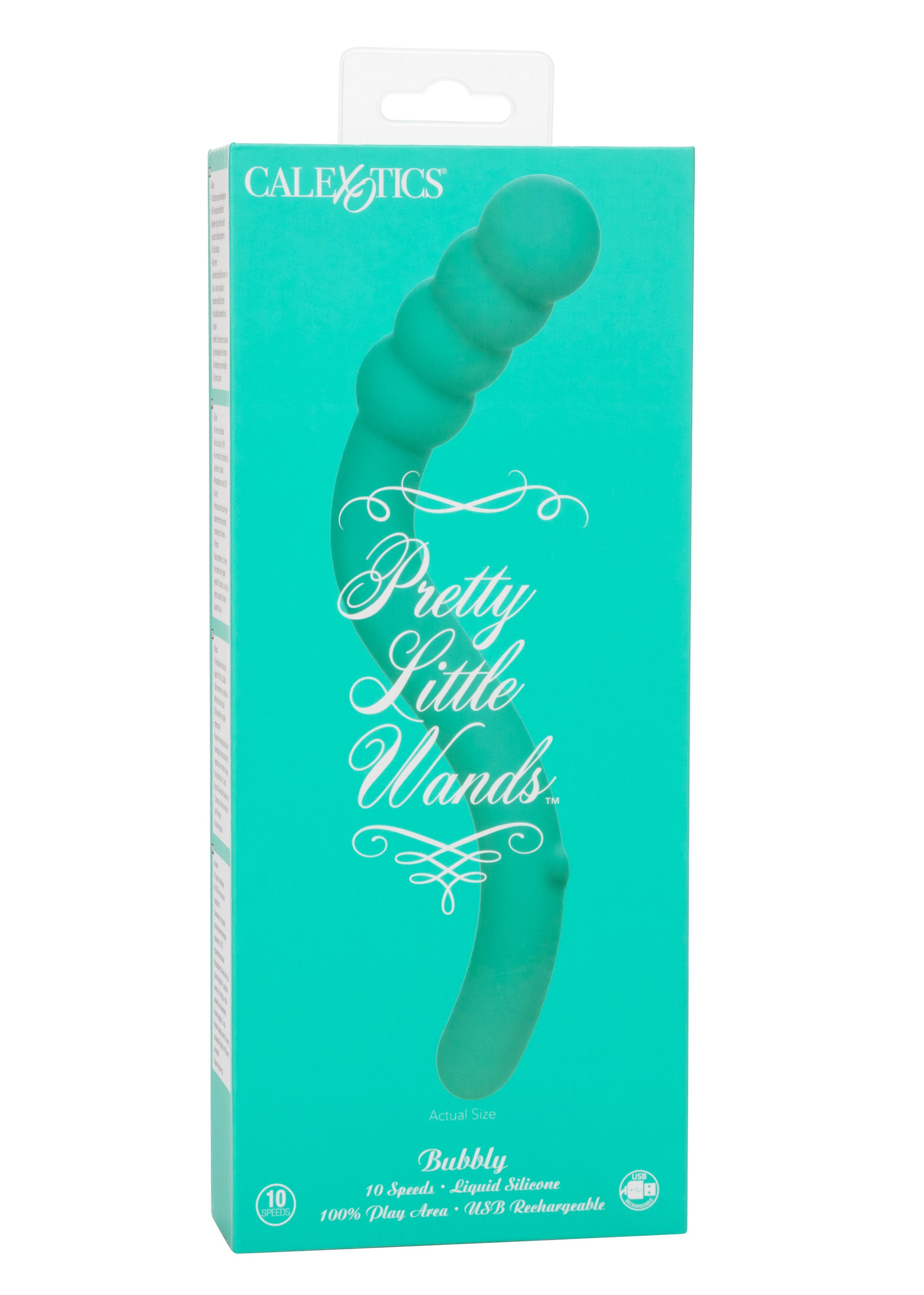 Pretty Little Wands Bubbly Slim Flexible Silicone Massager with 10 Speeds Waterproof Vibrator in Teal Default Title > Vibrators > Standard Vibrators