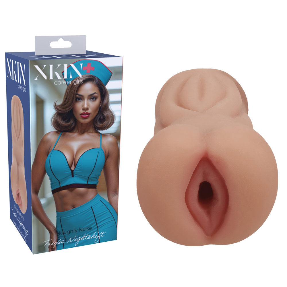 XKIN PinUp Girls - Trixie Nightshift - Tan 12 cm Vagina Stroker Tan > Sex Toys For Men > Masturbators > Manual Main image