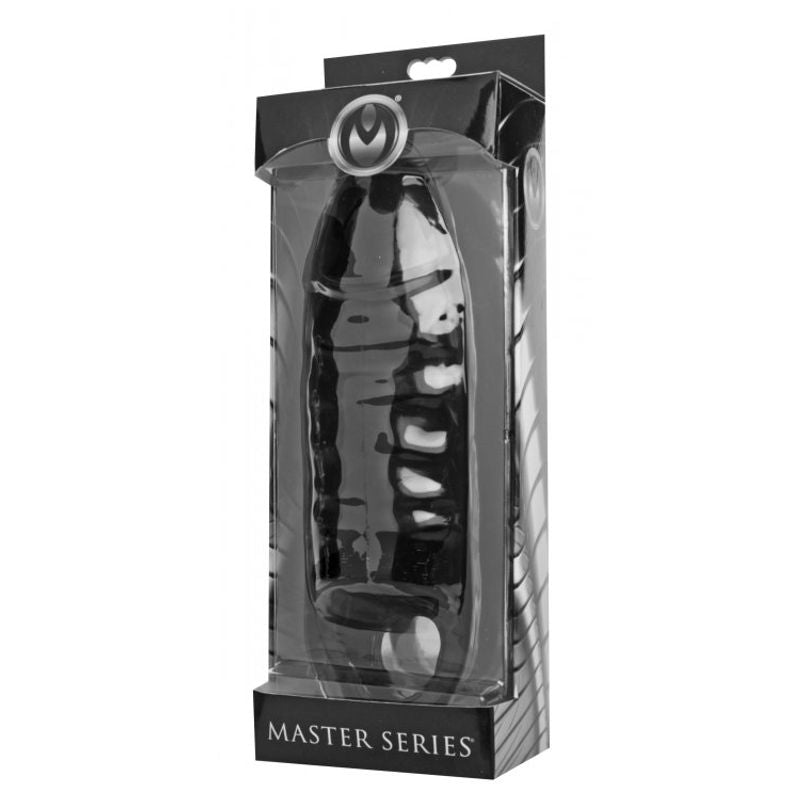 XL Black Mamba Cock Sheath 7 Inch Insertable Black SLEEVES