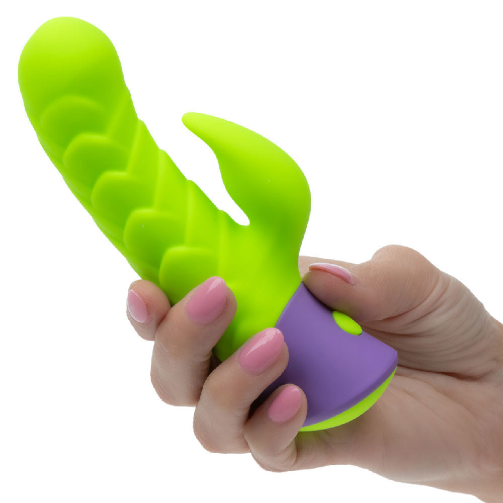 Rave Dragon G Vibrator Green Dual Pleasure Silicone Massager Vibrators - G Spot