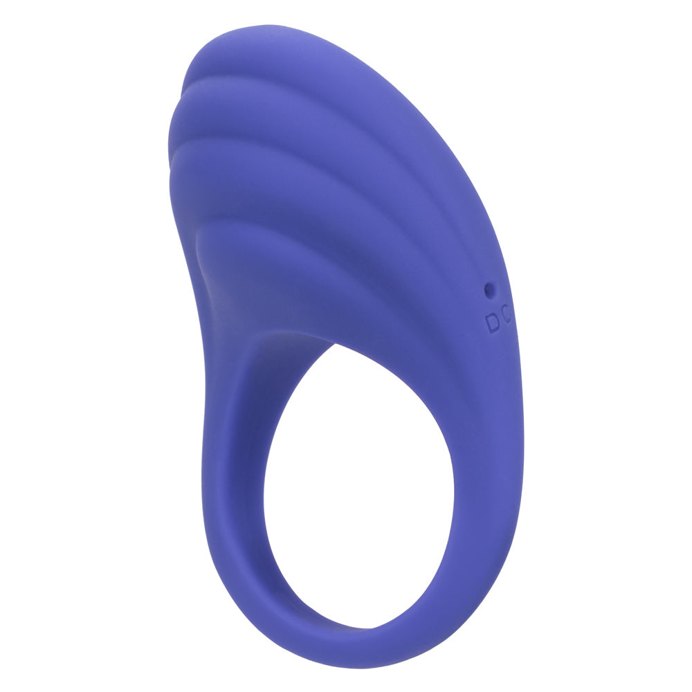 CalExotics Connect Couples Ring Blue Silicone App Controlled Waterproof Size Medium > Sex Toys > Remote Control Toys Main image