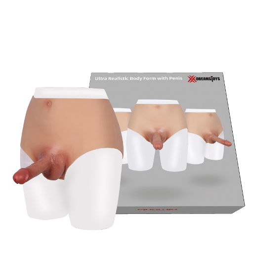 XX-DREAMSTOYS Ultra Realistic Penis Form Size L with Belly Button Simulation and Stretchable Material > Gender > Bodyforms Main image