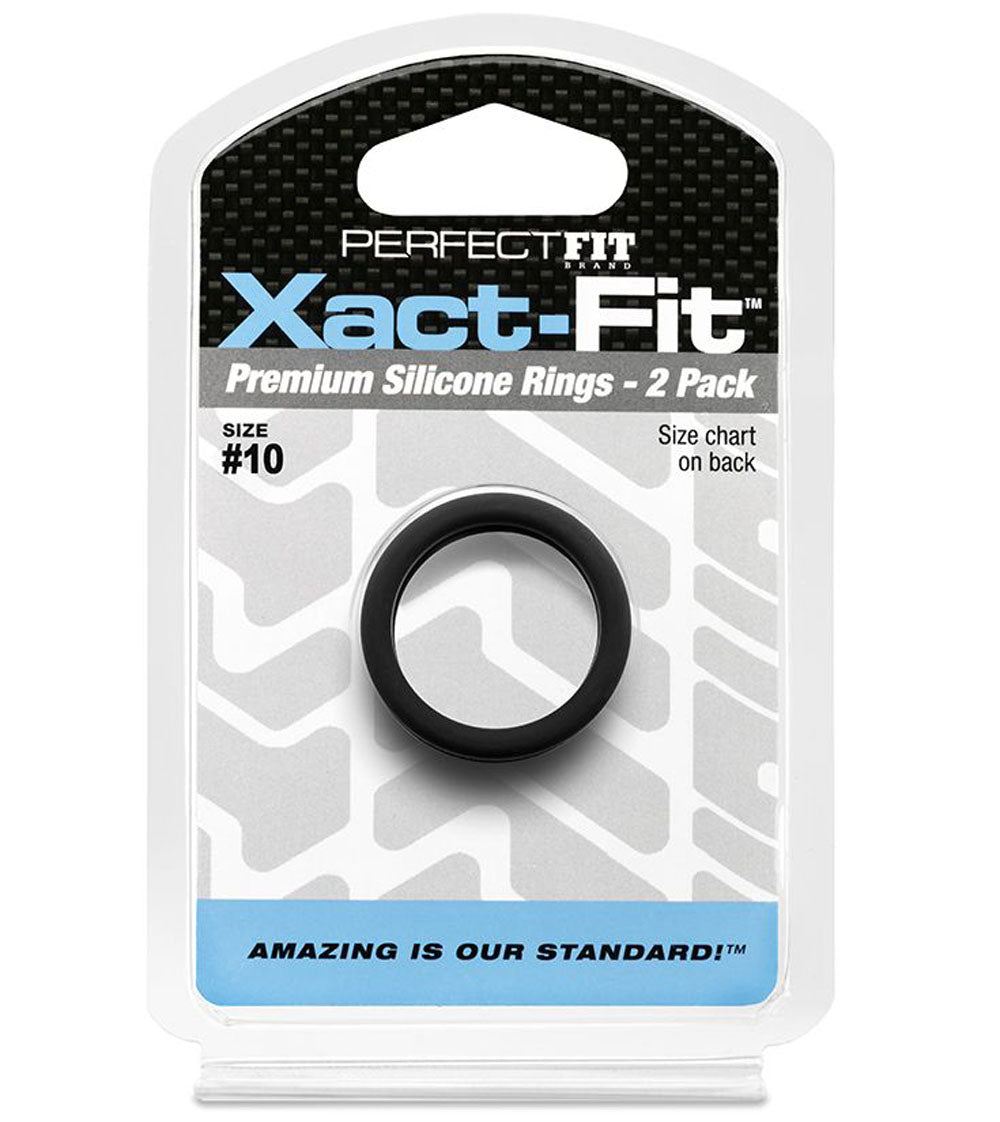 Xact-Fit #10 1in 2 Pk Precision Cock Ring Set COCK RING Set