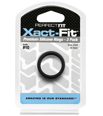 Xact-Fit #10 1in 2 Pk Precision Cock Ring Set COCK RING Set
