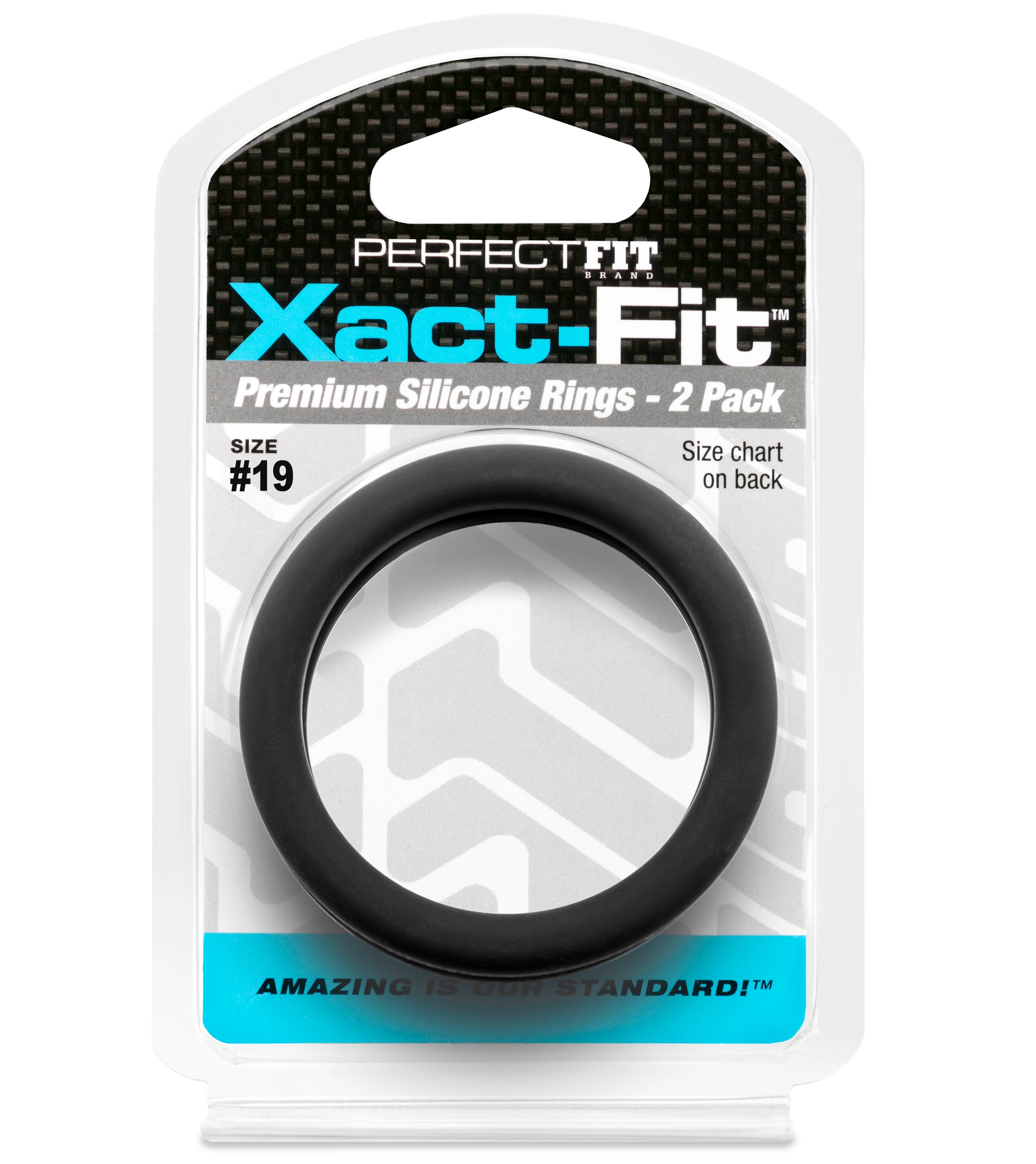 Xact-Fit Size 19 Cock Ring 2-Pack – Precise Fit Adult Toy COCK RING Set