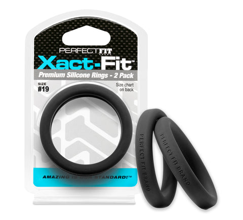 Xact-Fit Size 19 Cock Ring 2-Pack – Precise Fit Adult Toy COCK RING Set