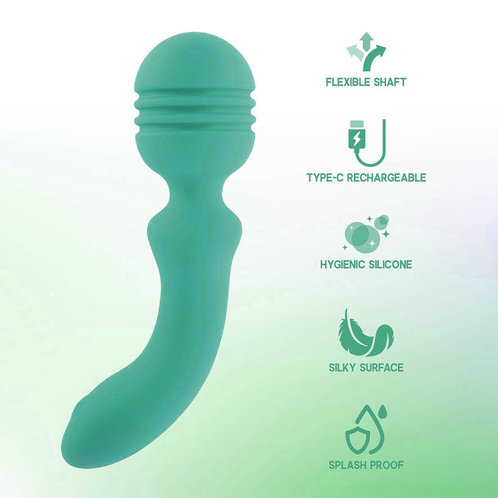 Exciter Rechargeable Silicone Massager – Rechargeable Silicone Massager - Teal > Sex Toys > Mini Massagers