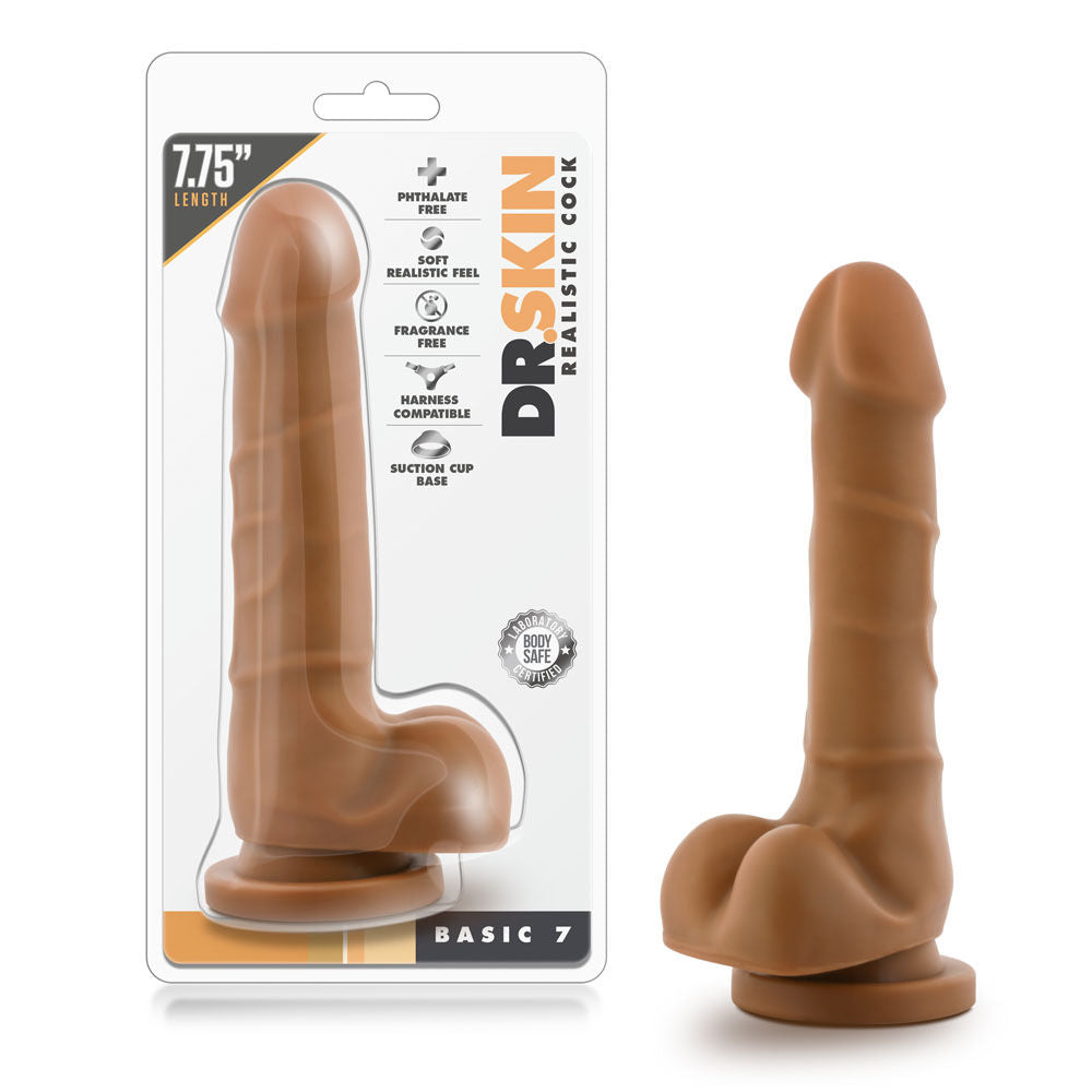 Dr Skin Realistic Basic Dildo with Suction Cup – 7, 7.5 and 8.5 Inch > Dildos > Slim Dildos