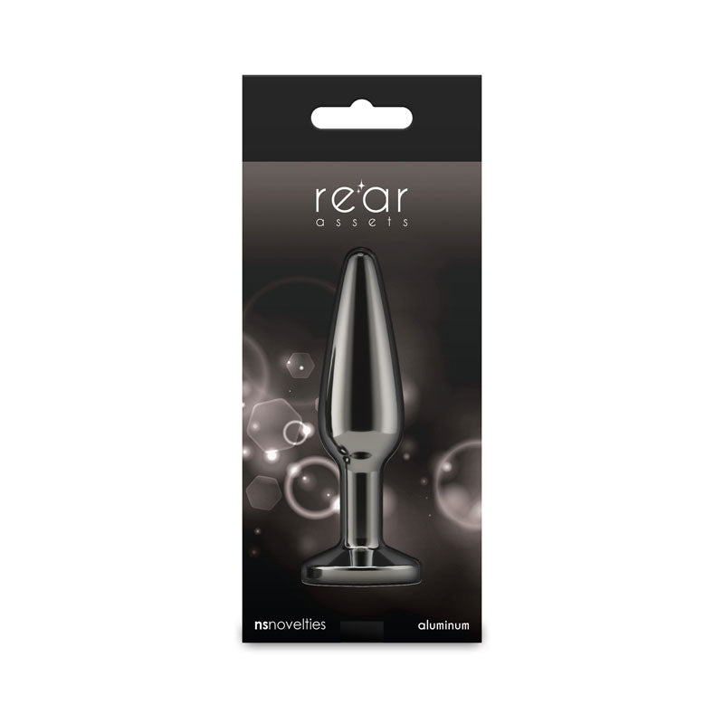 Rear Assets Tapered (Gunmetal Black) – Lightweight Anal Plug Black Butt Plugs