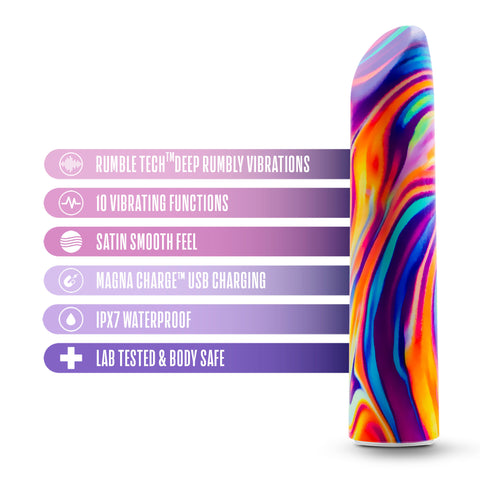 Limited Addiction Psyche Power Vibe (Rainbow) – USB Rechargeable Vibrator 10.2 cm BULLETS & EGGS