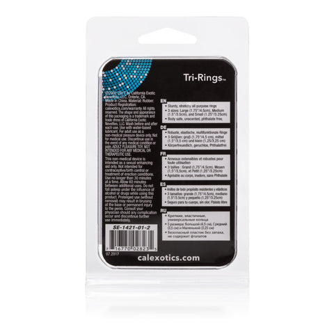 CalExotics Tri-Rings Natural – Flexible Multi-Size Erection Enhancer Rings COCK RING Set