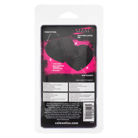 Radiance Black Heart Pasties Adhesive Nipple Covers Set > Clothes > Pasties