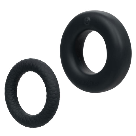 Link Up Optimum Black Dual-Density Silicone Vibrating Enhancer and Ultra-Soft Textured Support Ring > Cock Ring > Vibrating