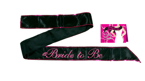 Bride to Be Black Hens Party Sash Adult Accessory > Novelties > Party Supplies