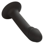 CalExotics Silicone Curved Anal Stud Black Smooth Silicone with Suction Cup Base 5 Inch > Anal Range > Butt Plugs